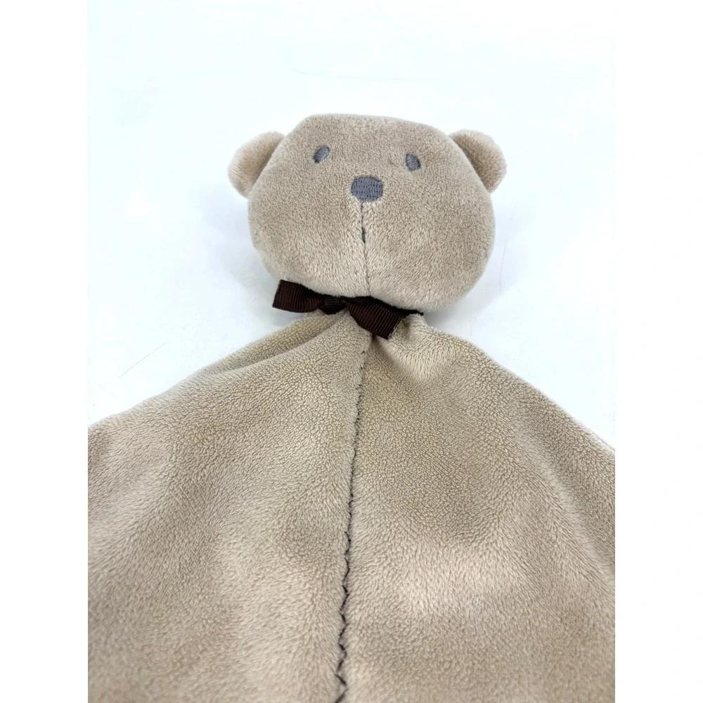 Precious Firsts by Carters Lovey Blankie Blanket Teddy Bear‎ Bow Rattle Tan Soft